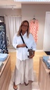 Cecilia bomulls skjorta, Vit