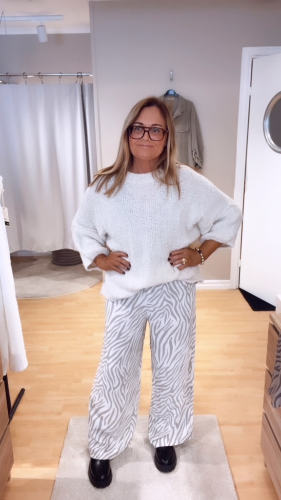 Gosig sweater, Creme