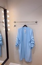 Kaftan med volangärm, Ljusblå